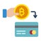 Bitcoin cash, bitcoin payment, bitcoin transaction, credit card fully editable vector icons