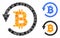 Bitcoin chargeback Composition Icon of Circle Dots