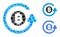 Bitcoin chargeback Composition Icon of Circles