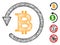 Bitcoin Chargeback Web Vector Mesh Illustration