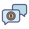 Bitcoin chat, bitcoin forum, bitcoin news, cryptocurrency live chat fully editable vector icons