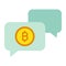 Bitcoin chat, bitcoin forum, bitcoin news, cryptocurrency live chat fully editable vector icons