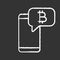 Bitcoin chat chalk icon