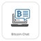 Bitcoin Chat Icon.