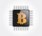 bitcoin chip online currency illustration