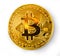 Bitcoin close up isolated
