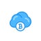 Bitcoin cloud mining icon