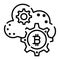 Bitcoin Cloud Mining icon vector