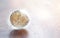 Bitcoin coin and bursting soap bubble