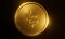 Bitcoin coins. Gold coin has a cryptocurrency or exchange symbol. Cryptocurrencies for trading in business and technology. Golden
