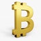 Bitcoin color 3D currency symbols