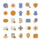 Bitcoin color icons set