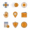 Bitcoin color icons set