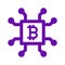 Bitcoin, colorful block chain icon