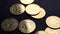 Bitcoin Crypto currency Gold Bitcoin BTC Bit Coin close up of Bitcoin coins