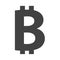 Bitcoin crypto currency vector icon.