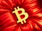 Bitcoin Crypto Letter B Abstract Cloth Fabric Silk Satin Folds 3D Illustration Render