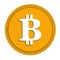 Bitcoin crypto logo isolated, gold bit coin cryptocurrency graphic design, digital currency, decentralized finance symbol, mining