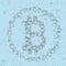 Bitcoin crypto money from water bubbles