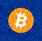 Bitcoin cryptocurrency. Abstract binary background