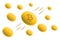 Bitcoin cryptocurrency background with gaussian blur effect.