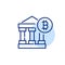 Bitcoin cryptocurrency bank. Modern technologically advanced payment method. Pixel perfect, editable stroke icon