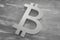 Bitcoin cryptocurrency. Closeup symbol. Internet money background. 3d illustration