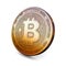 Bitcoin - Cryptocurrency Coin on White Background. 3D Rendering,