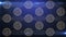 Bitcoin cryptocurrency digital money background on blue