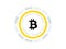 Bitcoin cryptocurrency futuristic circle vector illustration