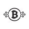 Bitcoin Cryptocurrency Icon.