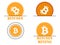 Bitcoin cryptocurrency. The monetary system icons.