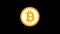 Bitcoin cryptocurrency. Online currency appears and disappears.