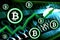 Bitcoin currency growth - concept news modern background illustration