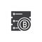 Bitcoin data centre vector icon