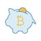 Bitcoin deposit color icon