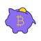 Bitcoin deposit color icon