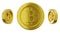 bitcoin from a different angle the golden coin with a binary symbol