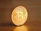 Bitcoin digital cryptocurrency gold coin