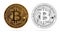 Bitcoin digital currency golden coin