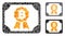 Bitcoin diploma Composition Icon of Abrupt Elements