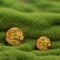 Bitcoin, ecology, e-commerce - a modern financial concept with a green twist