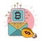 Bitcoin email marketing creativity cryptocurrency transaction digital money