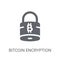 Bitcoin encryption icon. Trendy Bitcoin encryption logo concept
