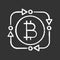 Bitcoin exchange chalk icon