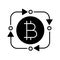 Bitcoin exchange glyph icon