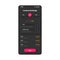 Bitcoin exchange smartphone interface vector template. Mobile app page black design layout. Cryptocurrency converter