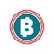 Bitcoin flat design icon