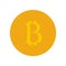 Bitcoin flat design vector illustration concept. Cryptocurrency logo sigh. Digital money. Block chain, finance symbol