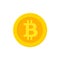 Bitcoin flat icon. Crypto currency bit coin. Vector illustration.